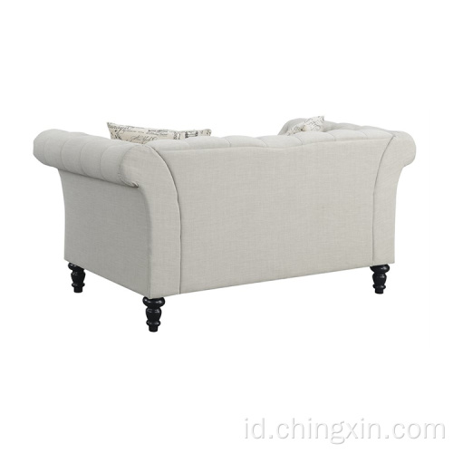Sofa Set 2 Seater Klasik Tuffed Chesterfield Sofa Sofa Tuffed Kembali Untuk Ruang Tamu